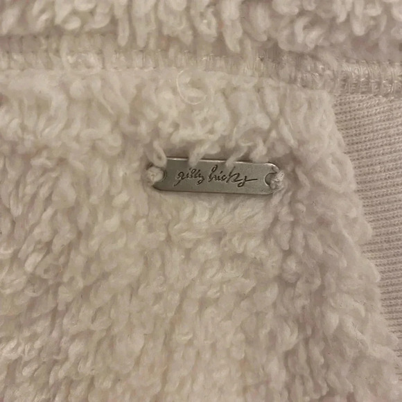Gully Hicks by Hollister Women’s‎ White Fleece Hoodie w/Kangaroo Pockets EUC M/L - Picture 6 of 12